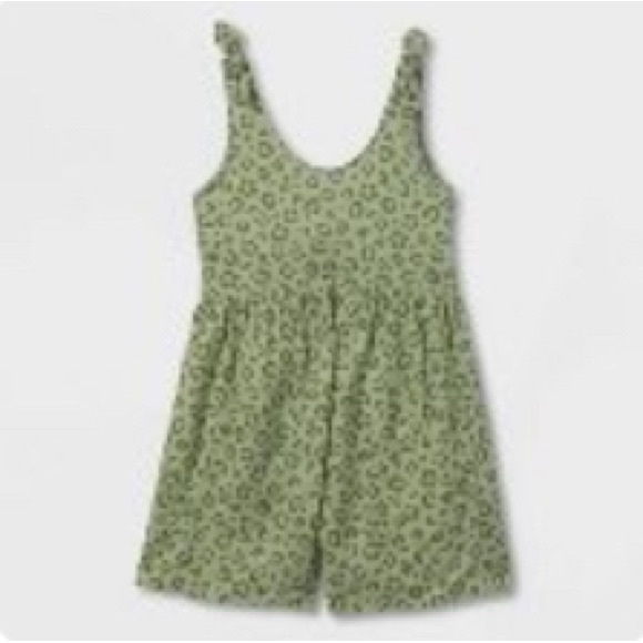 NWOT Cat & Jack Girls Shortalls Woven Romper, Size Small - Picture 3 of 6